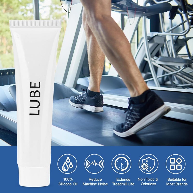 GGTE Fitness Treadmill Tube of Tread Belt Deck Lube for Spirit Sole Fitness Treadmill, Silicone Lubricant Oil Maintenance Lubricant p/n N020001, with Cleaning Cloth and Brush (2 Pack) - Image 2